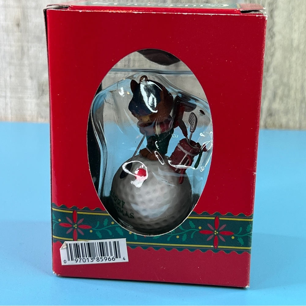 Christmas Traditions Merry Christmas Golf Ball Golfer